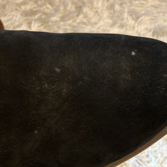 Lucky Brand black suede heeled bootie ankle boots 8.5 - Picture 9 of 11